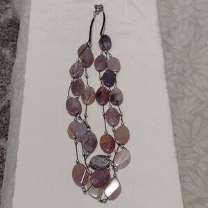 Purple Agate Statement Necklace - Women Jewelry